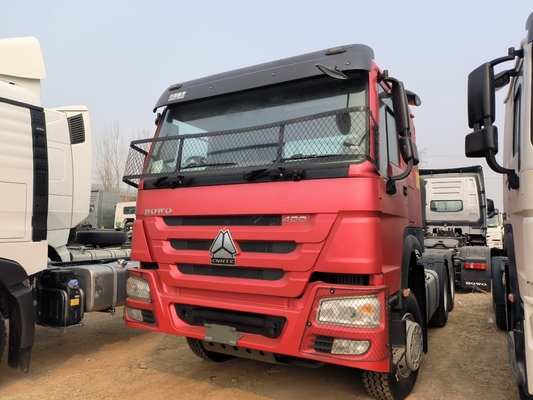 시노트룩 HOWO 10 휠어 사용 된 6X4 트랙터 틱퍼 트럭 엔진 용량 &gt;8L A/C 캐빈