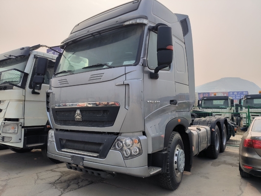 중고 Sinotruk HOWO 트랙터 트레일러 헤드 6X4 Hw19710 기어박스와 트랙터 트럭