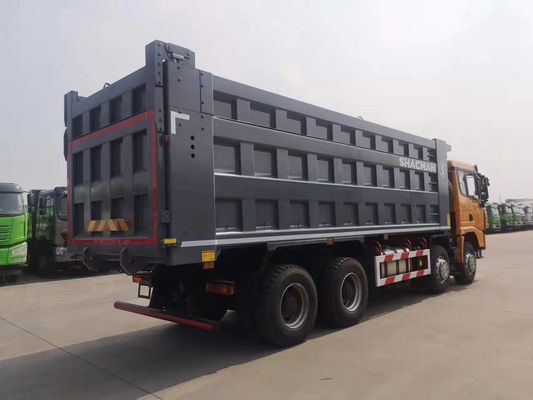 사용 된 Shacman 8X4 덤프 트럭 뱃바닥 윗바닥 수압 리프팅 디젤