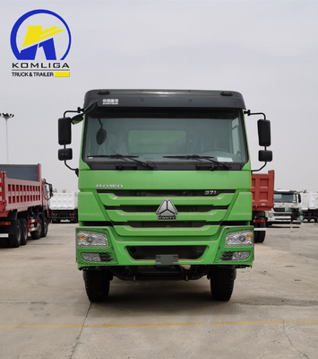 351-450hp 시노트럭 HOWO 사용 된 6X4 20cbm 하이바 호이스 덤프 트럭 2 세트 뒷축