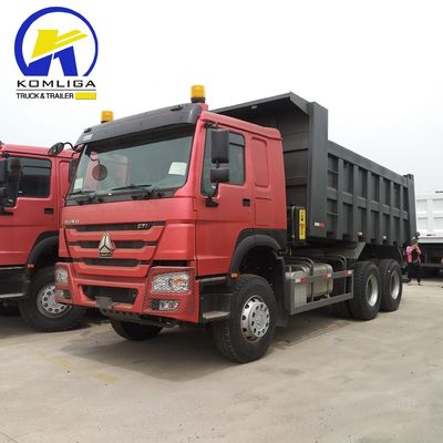 25-30톤 용량 사용 된 유로2 시노트럭 HOWO 371/375HP 탄자니아의 덤프 틱퍼 트럭