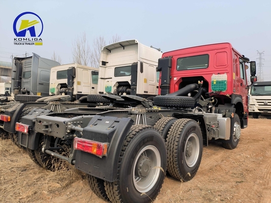 시노트루크 HOWO 6X4 트레일러 헤드 트랙터 트럭 3.7 속도 비율과 315/80r22.5 타이어