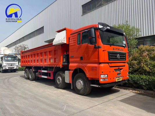 중고 Sinotruck HOWO 8X4 40-50 톤 300L 연료 탱크와 함께 덤프 틱퍼 트럭