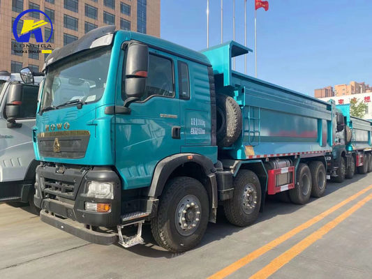 중고 Sinotruck HOWO 8X4 40-50 톤 300L 연료 탱크와 함께 덤프 틱퍼 트럭