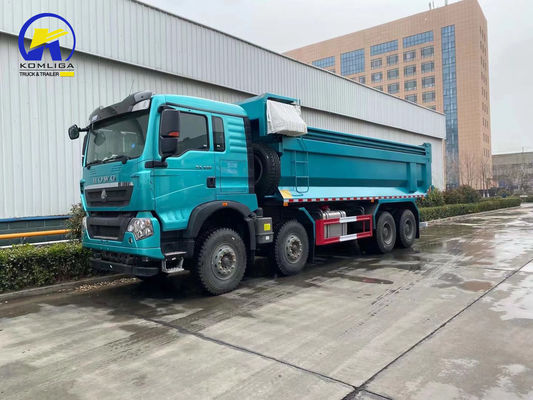중고 Sinotruck HOWO 8X4 40-50 톤 300L 연료 탱크와 함께 덤프 틱퍼 트럭