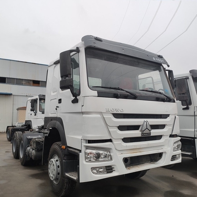 중고품 좋은 상태 Sinotruk HOWO 6X4 10바퀴 트럭 머리 사용 된 흰색 트랙터 트럭
