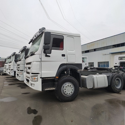 중고품 좋은 상태 Sinotruk HOWO 6X4 10바퀴 트럭 머리 사용 된 흰색 트랙터 트럭