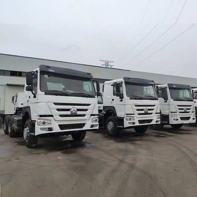 중고품 좋은 상태 Sinotruk HOWO 6X4 10바퀴 트럭 머리 사용 된 흰색 트랙터 트럭