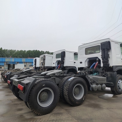 중고품 좋은 상태 Sinotruk HOWO 6X4 10바퀴 트럭 머리 사용 된 흰색 트랙터 트럭