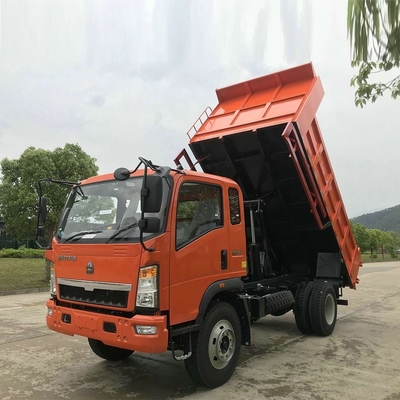 사용 된 Sinotruk HOWO 4X2 6바퀴 미니 라이트 덤프 틱퍼 트럭 수동 변속기