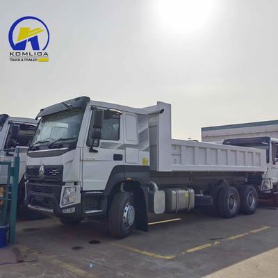 중고용 덤프 트럭 Sinotruk HOWO 35톤 6X4 팅퍼 트럭 엔진 용량 8L