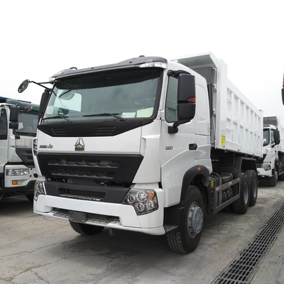 중고용 덤프 트럭 Sinotruk HOWO 35톤 6X4 팅퍼 트럭 엔진 용량 8L