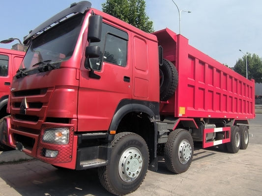 420HP 8X4 12 바퀴 Sinotruk HOWO 사용 된 덤프 트럭