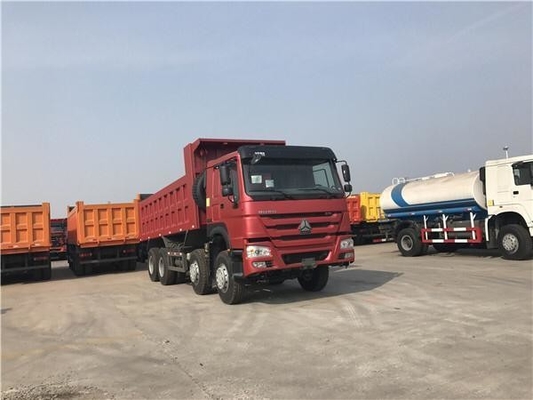 420HP 8X4 12 바퀴 Sinotruk HOWO 사용 된 덤프 트럭