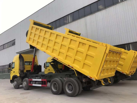 시노트럭 8X4 12 휠 HOWO 팅퍼 사용 된 덤프 트럭 승력 351-450hp 드라이브 휠 8 × 4
