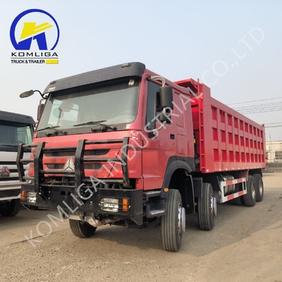 레드 8X4 트럭 371 HP 375HP 400HP 420HP 시노트럭 중량용 틱핑 틱퍼 덤퍼 중고용 덤프 트럭 및 HOWO 트럭 아프리카 시장