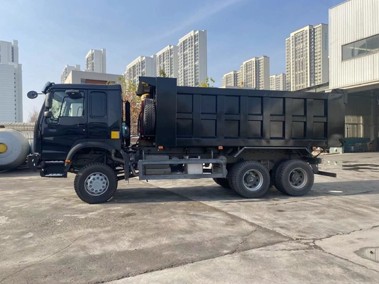시노트루크 HOWO 10 휠 6X4 광산 모래 덤퍼 틱핑 틱퍼 덤퍼 트럭 Hw76 카비