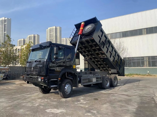 시노트루크 HOWO 10 휠 6X4 광산 모래 덤퍼 틱핑 틱퍼 덤퍼 트럭 Hw76 카비
