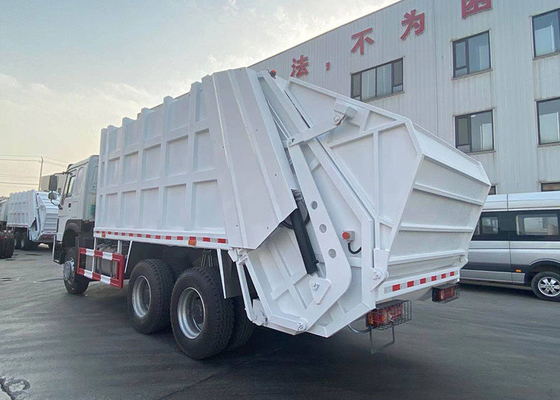 HW76 카비 타입 6X4 10 휠러 쓰레기 트럭 40T 유료 화물 용량 및 수압 시스템