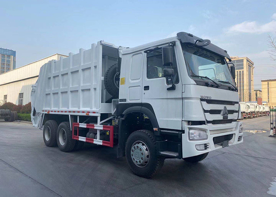 HW76 카비 타입 6X4 10 휠러 쓰레기 트럭 40T 유료 화물 용량 및 수압 시스템