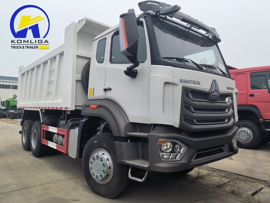 HOWO 10 바퀴 371 HP 6X4 티퍼 시노트럭 사용 된 덤프 트럭 1200r20 광선 타이어