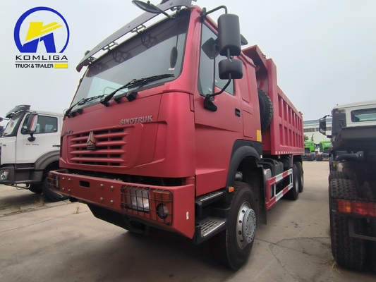 25-30톤 용량 중고용 시노트럭 HOWO 371HP 6X4 사용 된 덤프 트럭 틱퍼 트럭