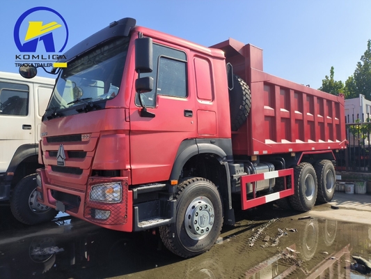 수동 변속기 타입 시노트럭 사용된 HOWO 10 휠 틱퍼 6X4 광산 덤프 트럭