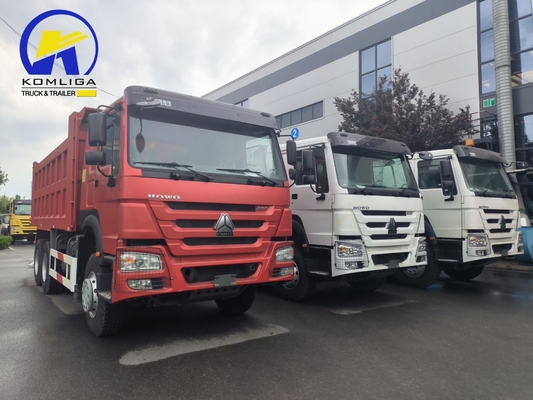 375HP Sinotruk HOWO 6X4 광산 틱퍼 사용 된 10 좌석의 덤프 트럭