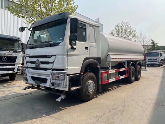 371HP 6X4 20000L 25000L 물 탱크 트럭 Zf8118 스티어링과 Pto 변속기