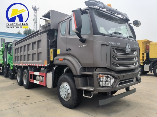 371HP 시노트럭 HOWO 10 바퀴 6X4 중량 용량 모래 자갈 튀기기 사용 된 덤프 트럭