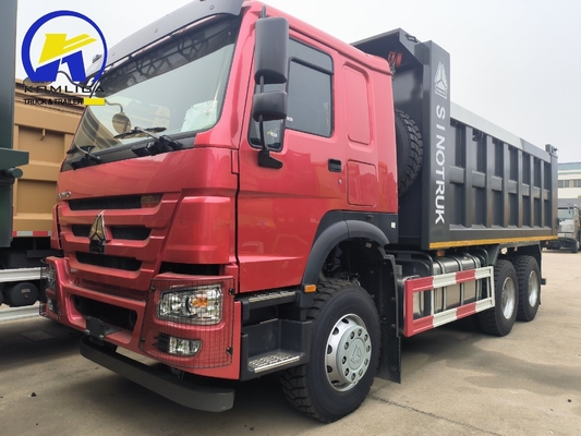 371HP 시노트럭 HOWO 10 바퀴 6X4 중량 용량 모래 자갈 튀기기 사용 된 덤프 트럭