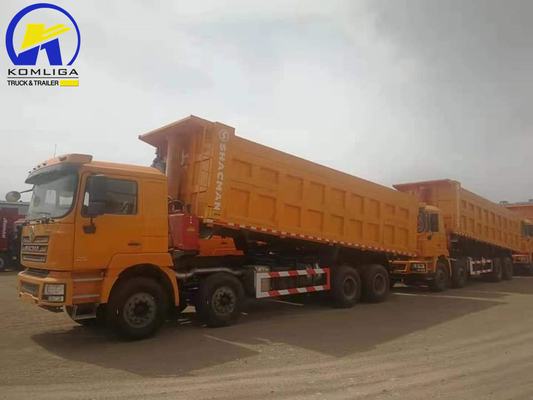 샤크맨 6X4 10 휠러 380HP 광산 템퍼 템퍼 덤퍼 사용 된 LHD / RHD 덤프 트럭