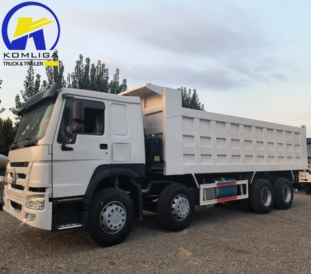 사용 된 덤프 트럭 371HP 380HP 400HP 40tons Sinotruk HOWO 8X4 12바퀴의 티퍼 트럭