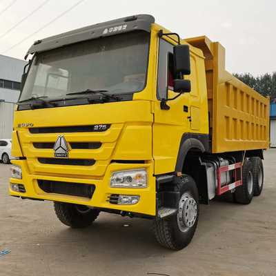 375마력 사용 된 HOWO Sinotruk 덤프 트럭 좋은 상태 6X4 좌석 ≤5 유로 2