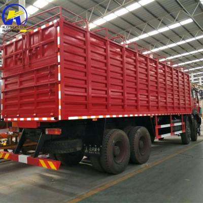 비벤 6X4 380HP 밴 박스 화물 트럭과 기어박스 및 빠른 12js200t 기어박스