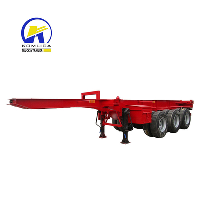 Q345b 주선 3 축 40FT 컨테이너 운송 스켈레톤 트레일러 12.00r22.5 타이어