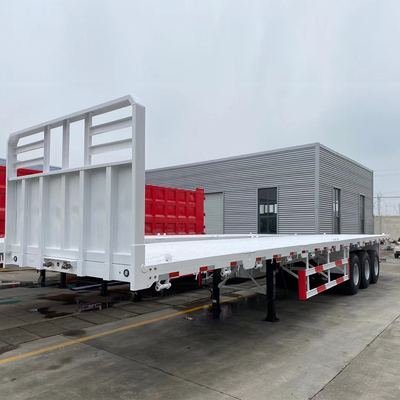 20FT 40FT Tri Axles Flat Bed Trailer 커스터마이징 및 Jost 2 스피드 지원 다리