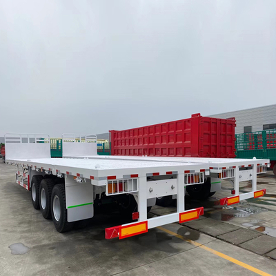 20FT 40FT Tri Axles Flat Bed Trailer 커스터마이징 및 Jost 2 스피드 지원 다리