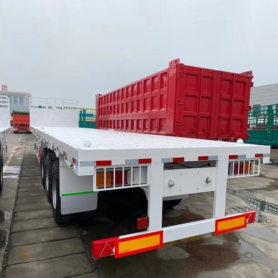 20FT 40FT Tri Axles Flat Bed Trailer 커스터마이징 및 Jost 2 스피드 지원 다리