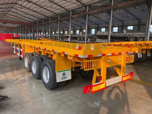 12500*2500*1650mm 40 Prime Tri-Axles 컨테이너 평면 반 트레일러 자판용
