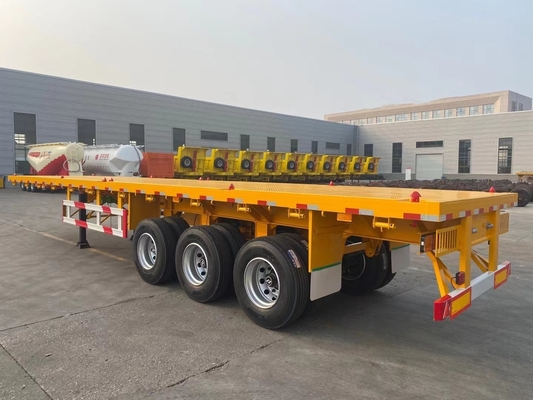 12500*2500*1650mm 40 Prime Tri-Axles 컨테이너 평면 반 트레일러 자판용