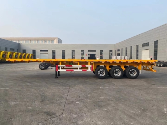 ABS 안티블록 브레이킹 시스템 3 축 40FT 45FT 평면 컨테이너 트레일러 제조
