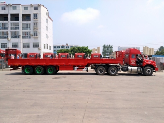 삼축 600mm 800mm 측면 벽 트레일러 Tare 무게 약 6.7 T 철강 구조