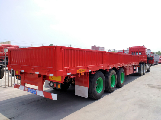 삼축 600mm 800mm 측면 벽 트레일러 Tare 무게 약 6.7 T 철강 구조