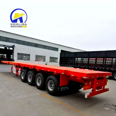 7000-8000mm 휠 베이스 중량 13t Fuwa 30-100t 평면 반 트레일러