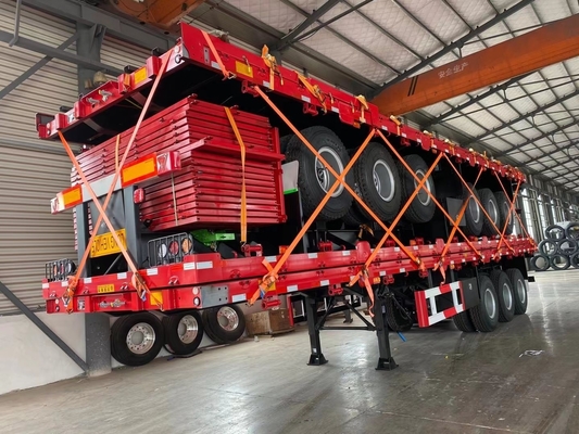40FT 컨테이너 600mm 12.5m 13m 3 축 사이드 도어 반 트레일러 평면 디자인