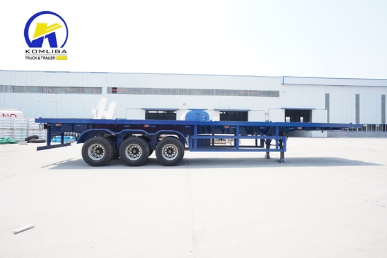 3 축 45FT 플랫폼 평면 반 트레일러 12500x2500x1650mm