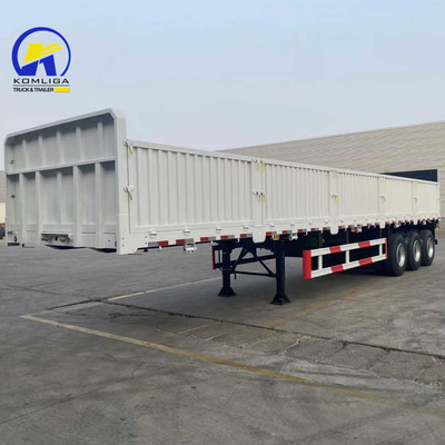 3축 45FT 60tons 측면 벽 화물 반 트레일러 / 세컨드 핸드 2/3/4 Axles Rim 9.00 * 22.5