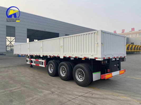 3축 45FT 60tons 측면 벽 화물 반 트레일러 / 세컨드 핸드 2/3/4 Axles Rim 9.00 * 22.5