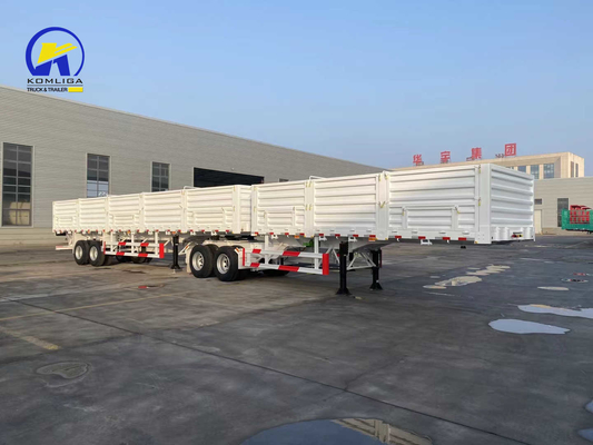 3축 45FT 60tons 측면 벽 화물 반 트레일러 / 세컨드 핸드 2/3/4 Axles Rim 9.00 * 22.5